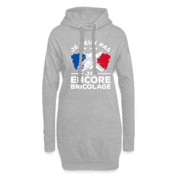 Je Peux Pas J'ai Encore Bricolage Bricoleur - Hoodie-Kleid - Grau meliert - Vorne
