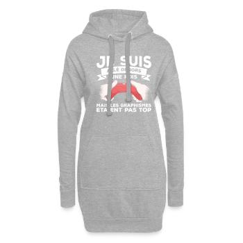 Je Suis Allé Dehors Un Fois Les Graphismes Etaient - Sweat-shirt à capuche long Femme - gris chiné - Devant