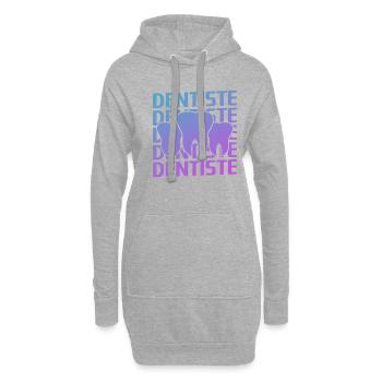 Retro Dentiste Dentisterie - Sweat-shirt à capuche long Femme - gris chiné - Devant