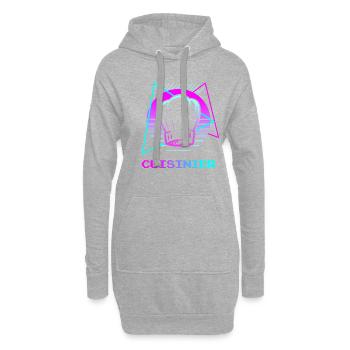 Retro Cuisinier Chef Cuisine - Sweat-shirt à capuche long Femme - gris chiné - Devant