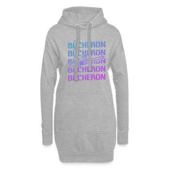 Retro Bûcheron Travail Du Bois - Sweat-shirt à capuche long Femme - gris chiné - Devant