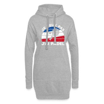 Je Peux Pas J'ai Padel Pongiste - Sweat-shirt à capuche long Femme - gris chiné - Devant