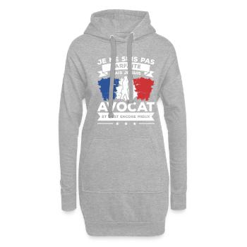 Je Ne Suis Pas Parfaite Mais Je Suis Avocat - Sweat-shirt à capuche long Femme - gris chiné - Devant