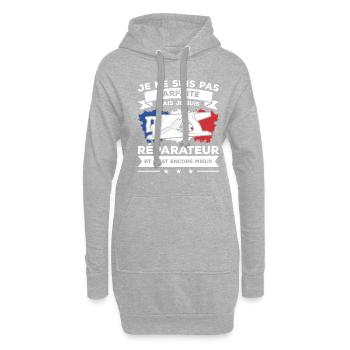 Je Ne Suis Pas Parfaite Mais Je Suis Réparateur - Sweat-shirt à capuche long Femme - gris chiné - Devant
