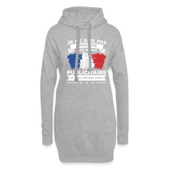 Je Ne Suis Pas Parfaite Mais Je Suis Publicitaire - Sweat-shirt à capuche long Femme - gris chiné - Devant