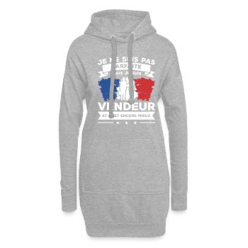Je Ne Suis Pas Parfaite Mais Je Suis Vendeur - Sweat-shirt à capuche long Femme - gris chiné - Devant