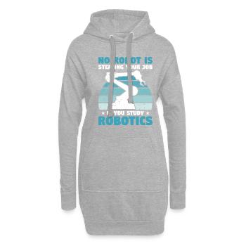 Kein Roboter stiehlt Ihren Job, wenn Sie studieren - Hoodie-Kleid - Grau meliert - Vorne