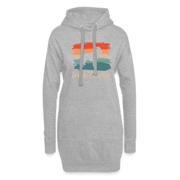 Vintager Retro irischer Terrier-Hundeliebhaber - Hoodie-Kleid - Grau meliert - Vorne