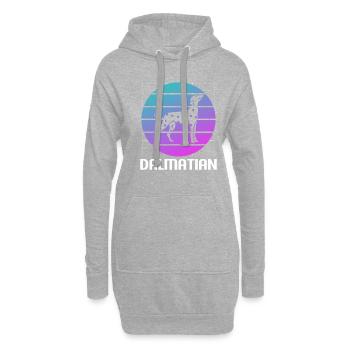 Retro Dalmatiner Dalmatiner Hundeliebhaber - Hoodie-Kleid - Grau meliert - Vorne