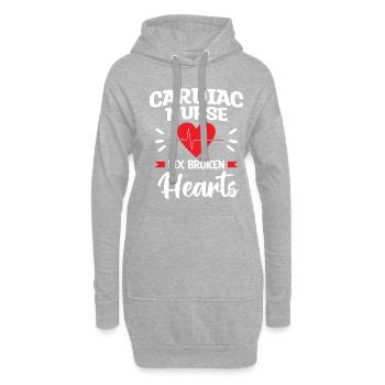 Une infirmière cardiaque répare les cœurs brisés Cardiologue - Sweat-shirt à capuche long Femme - gris chiné - Devant