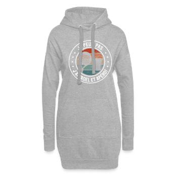 Je Peux Pas J'ai Padel Et Apéro Padeliste - Sweat-shirt à capuche long Femme - gris chiné - Devant