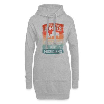 Mais Les Meilleurs Sont Musiciens Musique Musicien - Sweat-shirt à capuche long Femme - gris chiné - Devant