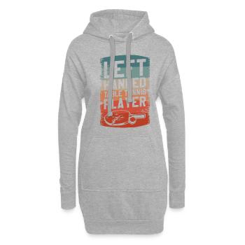 Linkshänder Tischtennisspieler Lefty - Hoodie-Kleid - Grau meliert - Vorne