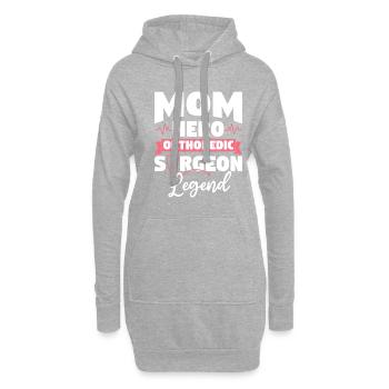 Maman Héroïne Chirurgien orthopédique Légende Orthopédiste - Sweat-shirt à capuche long Femme - gris chiné - Devant