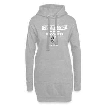 Dermatologist In Progress Loading Dermatology - Hoodie Dress - heather grey - Front