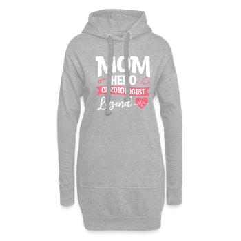 Mama Held Kardiologe Legende Kardiologie Cardio - Hoodie-Kleid - Grau meliert - Vorne