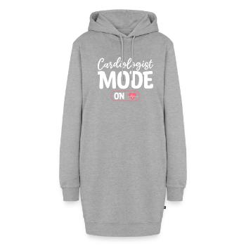Mode cardiologue sur cardiologie cardiologie cardio - Sweat-shirt à capuche long Femme - gris chiné - Devant