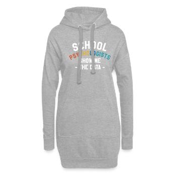 Schulpsychologen zeigen mir den Datenpsychologen - Hoodie-Kleid - Grau meliert - Vorne