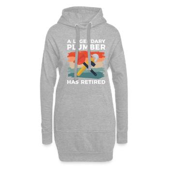 Ein legendärer Klempner hat Klempner im Ruhestand - Hoodie-Kleid - Grau meliert - Vorne