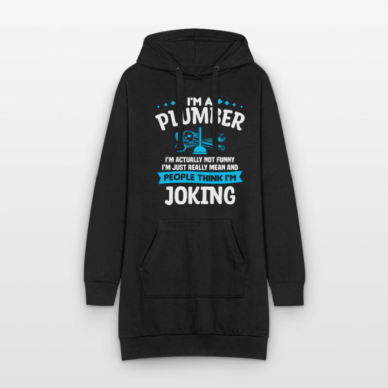 Ich bin ein Klempner Ich bin eigentlich nicht lustig Ich bin nur Hoodie-Kleid