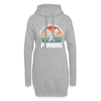 Fragen Sie mich etwas über Klempner Klempner - Hoodie-Kleid - Grau meliert - Vorne