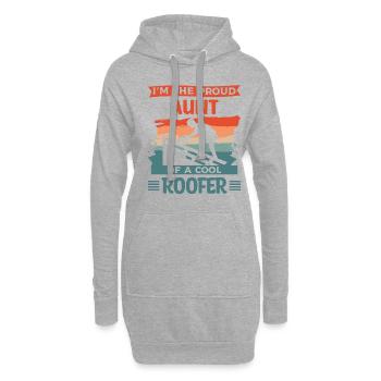 Dieser Mann ist eine großartige Tante und ein Dachdecker - Hoodie-Kleid - Grau meliert - Vorne