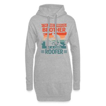 Dieser Mann ist ein großartiger Bruder und ein Dachdecker - Hoodie-Kleid - Grau meliert - Vorne