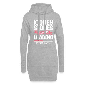 Kidney Stones Recovery Loading Please Wait Surgery - Hoodie Dress - heather grey - Front