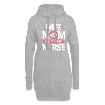 Épouse Maman Infirmière en santé publique Infirmières IA - Sweat-shirt à capuche long Femme - gris chiné - Devant
