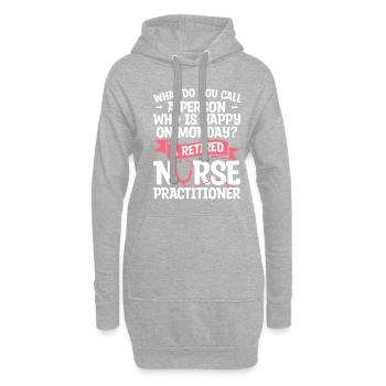 Infirmière praticienne certifiée en édition limitée NP - Sweat-shirt à capuche long Femme - gris chiné - Devant