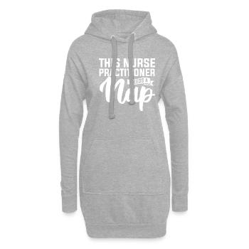 Cette infirmière praticienne a besoin d’une IP de la sieste - Sweat-shirt à capuche long Femme - gris chiné - Devant