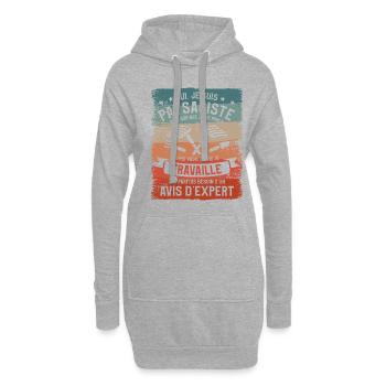 Oui Je Suis Paysagiste Bien Sûr Que Je Me Parle À - Sweat-shirt à capuche long Femme - gris chiné - Devant