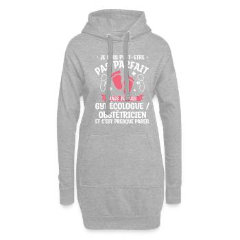 Je Suis Peut-Etre Pas Parfait Mais Je Suis - Sweat-shirt à capuche long Femme - gris chiné - Devant