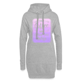 Halb Kaffee halb Intensivkrankenschwester CCRN Intensivstation - Hoodie-Kleid - Grau meliert - Vorne