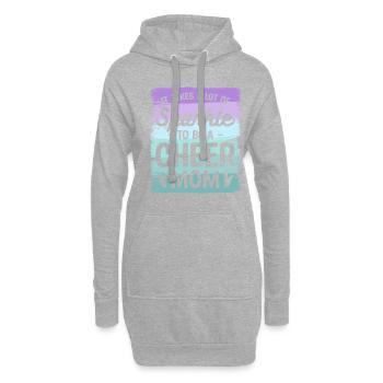 Il faut beaucoup d’éclat pour être une maman acclamée - Sweat-shirt à capuche long Femme - gris chiné - Devant
