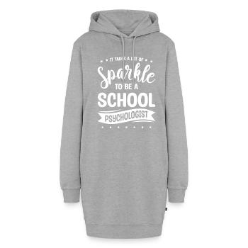 Il faut beaucoup d’éclat pour être une école - Sweat-shirt à capuche long Femme - gris chiné - Devant