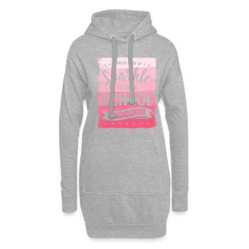 Il faut beaucoup d’éclat pour être une école - Sweat-shirt à capuche long Femme - gris chiné - Devant