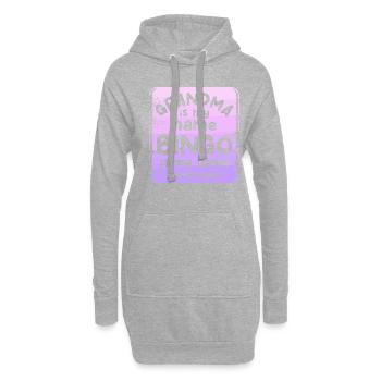 Grand-mère est mon nom Bingo est ma grand-mère de jeu - Sweat-shirt à capuche long Femme - gris chiné - Devant