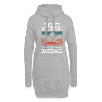 Rétro Il n’y a pas de pleurs dans Softball Softballer - Sweat-shirt à capuche long Femme - gris chiné - Devant