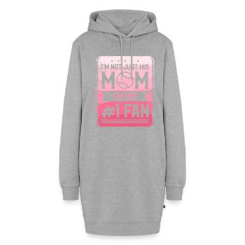 I'm Not Just His Mom I'm His #1 Fan Baseball - Hoodie Dress - heather grey - Front