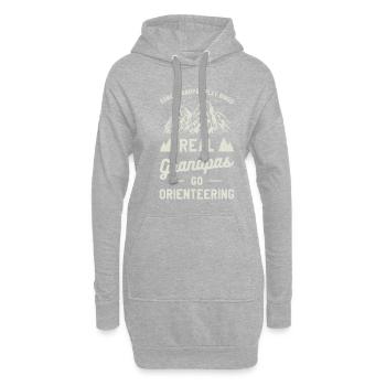 Manche Opas spielen Bingo Echte Opas Go - Hoodie-Kleid - Grau meliert - Vorne