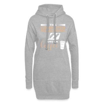 Ce programmeur informatique fonctionne sur Coffee - Sweat-shirt à capuche long Femme - gris chiné - Devant