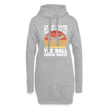 Ich schreie nicht, das ist nur mein Abschlagstrainer - Hoodie-Kleid - Grau meliert - Vorne