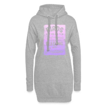 Les oiseaux sont mes animaux spirituels qui se nourrissent avec passion - Sweat-shirt à capuche long Femme - gris chiné - Devant