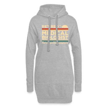Le biologiste médical à la retraite n’est plus mon problème - Sweat-shirt à capuche long Femme - gris chiné - Devant
