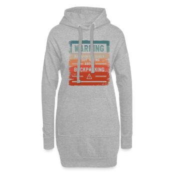 Warnung kann spontan anfangen, darüber zu sprechen - Hoodie-Kleid - Grau meliert - Vorne
