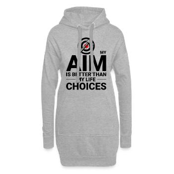 Axtwerfen Ziel vs Lebensentscheidungen Axtwerfer Lustig - Hoodie-Kleid - Grau meliert - Vorne