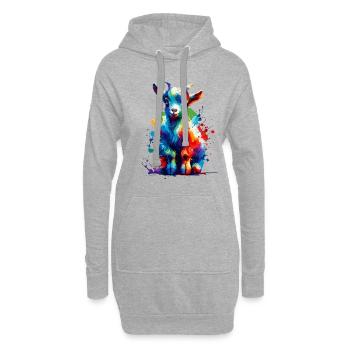 Bunte Splash Art Ziegen Bauernhof Tier Ziege Liebhaber - Hoodie-Kleid - Grau meliert - Vorne