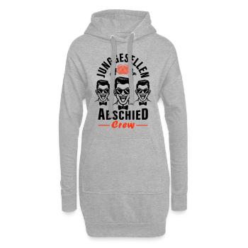 Enterrement de vie de garçon Équipage Enterrement de vie de garçon - Sweat-shirt à capuche long Femme - gris chiné - Devant