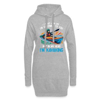 Ich könnte so aussehen, als würde ich dir beim Kajakfahren zuhören - Hoodie-Kleid - Grau meliert - Vorne